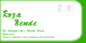 roza mende business card