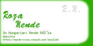 roza mende business card